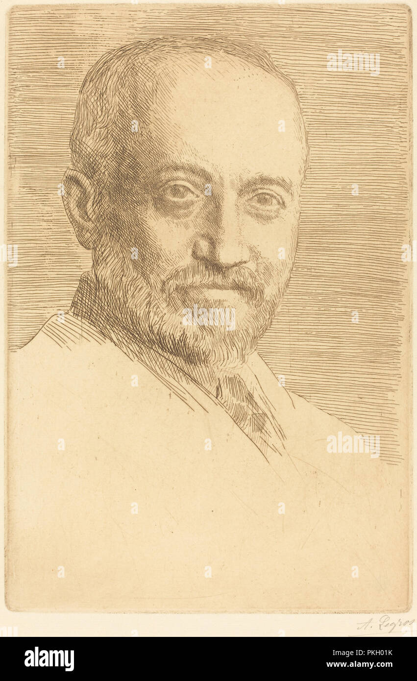 C.J. Knowles, 2nd plate. Medium: etching in dark brown ink. Museum: National Gallery of Art, Washington DC. Author: Alphonse Legros. Stock Photo