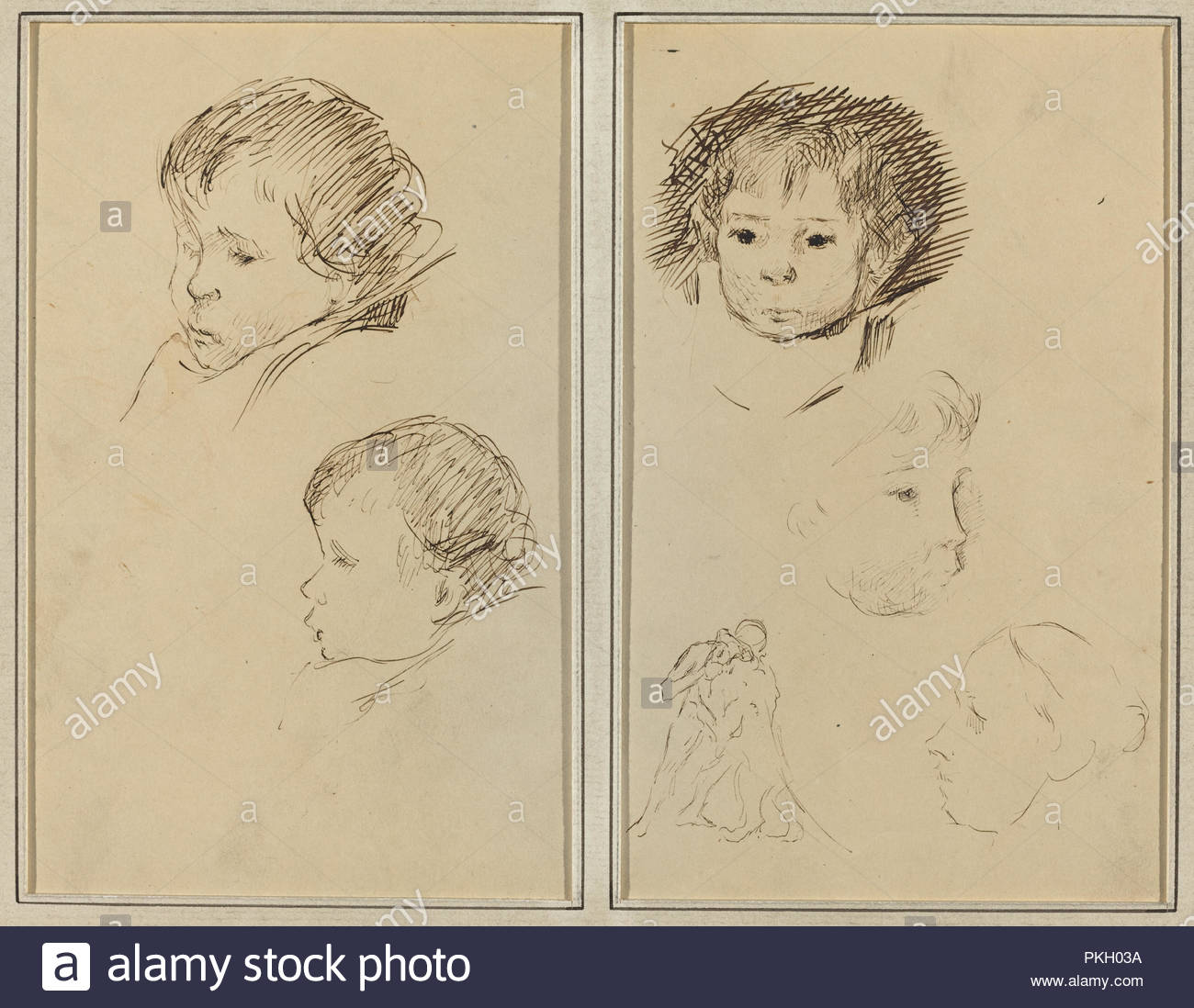 Five Stu S Of Heads A Boy In Profile With Stu S Of Hands And Feet Verso Dated 1884 1888 Dimensions Overall 16 5 7 8 In Five Stu S Of Heads A Boy In Profile With Stu S Of Hands And Feet Verso Dated 1884 1888 Dimensions Overall 16 5 7 8 In