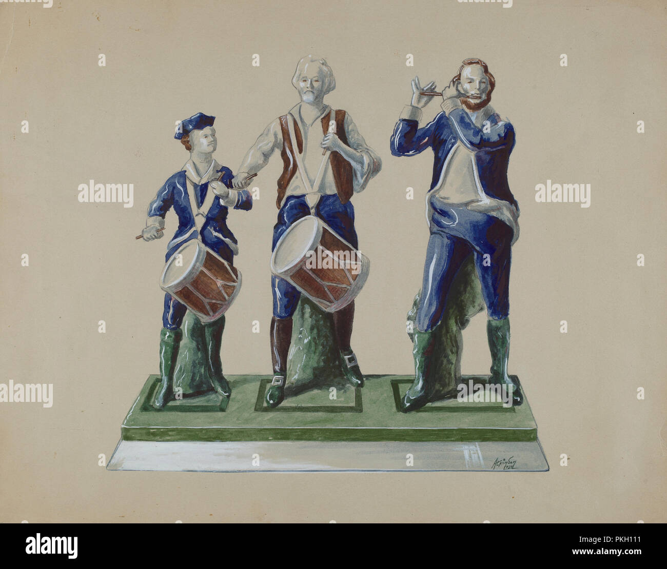 Poster Da Parete Astratto Con Tamburi - Stampa D'arte 28x35,6 Cm Senza Cornice