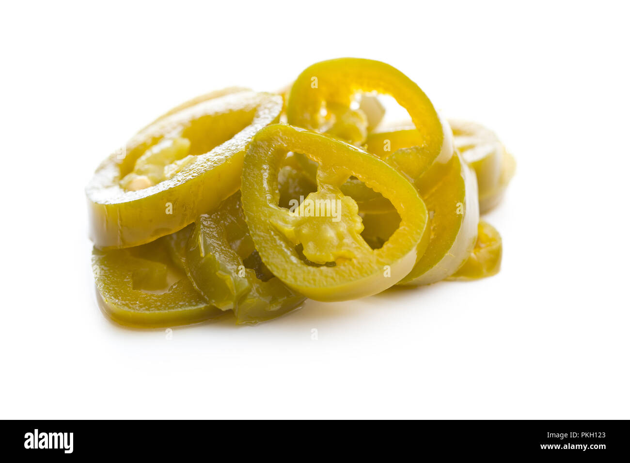 Green jalapenos sliced isolated hi-res stock photography and images - Alamy