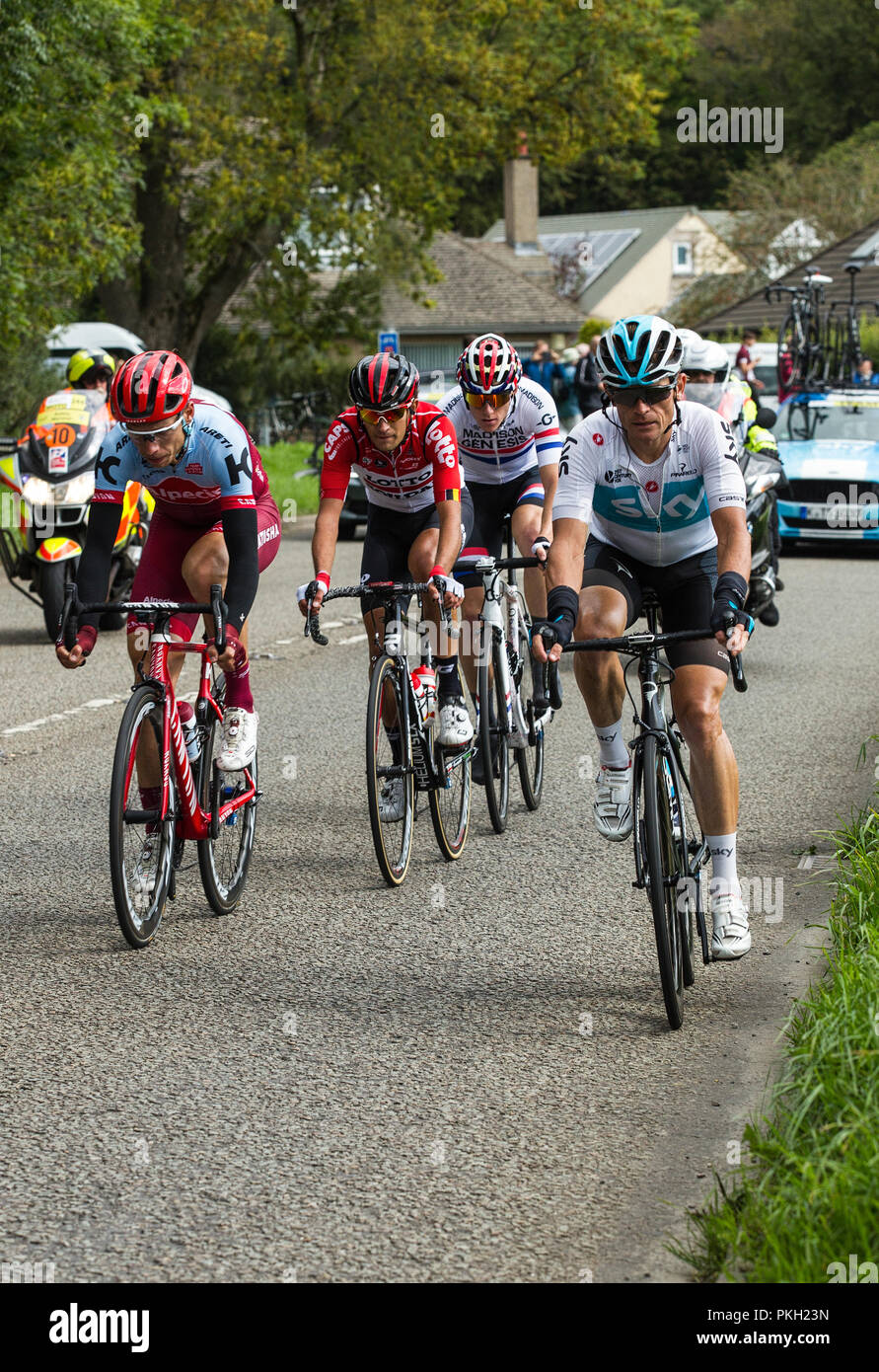 OVO Tour of Britain 2018, Men's Cycle Race, Stage 6 Barrow-in-Furness to Whinlatter,  Lake District National Park, Cumbria, England, UK. Stock Photo