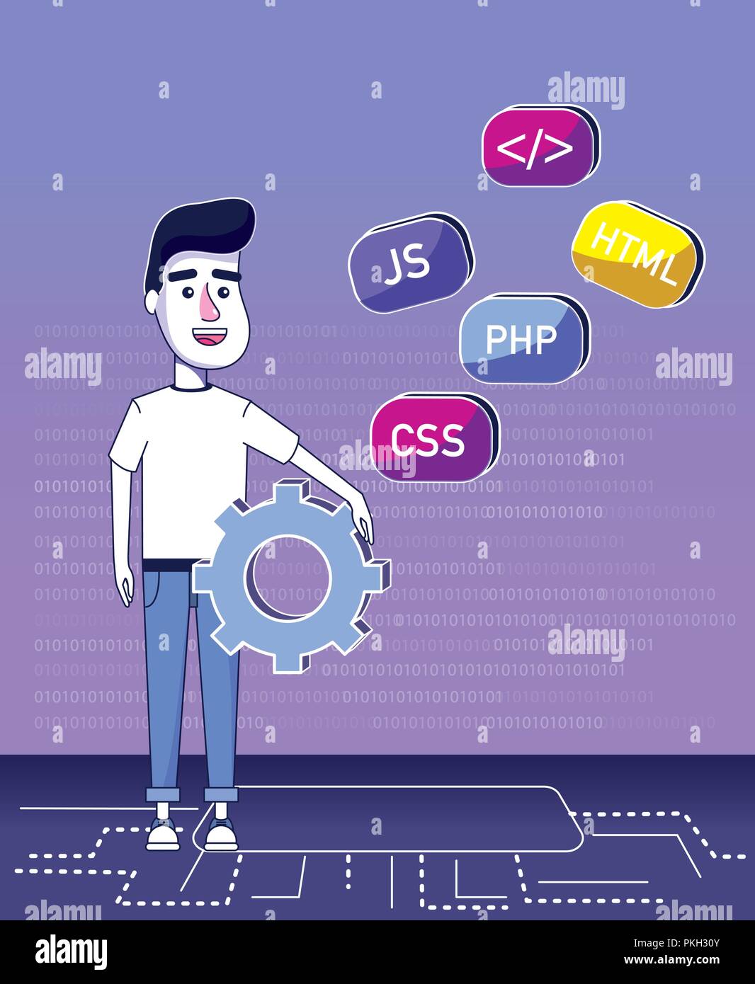 Software programmer cartoon Stock Vector Image & Art - Alamy
