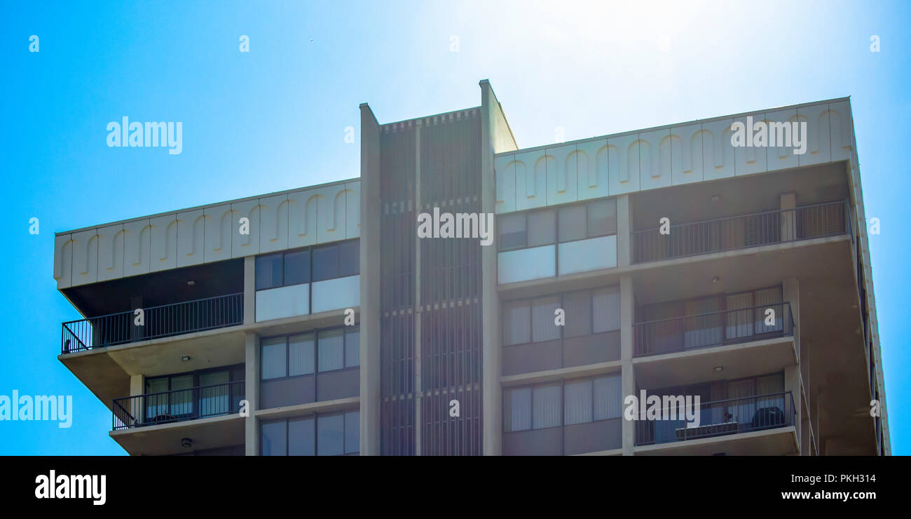 High rise apartment with balconies at sunny day Stock Photo - Alamy - High Rise Apartment Sunroom