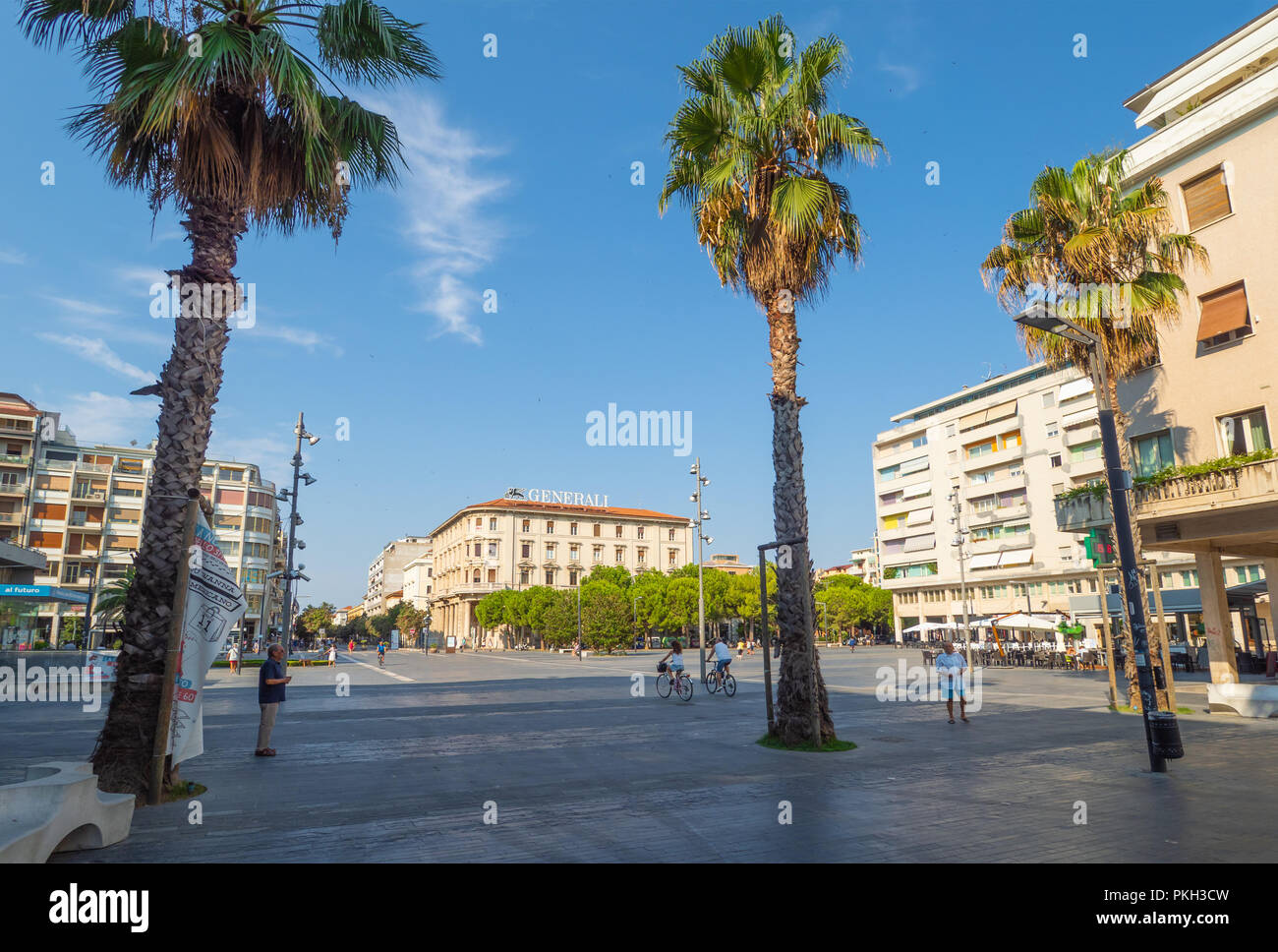 Pescara Italy The Modern Historic Center Of The Sea City In Abruzzo Region During A Summer Sunday Morning Stock Photo Alamy