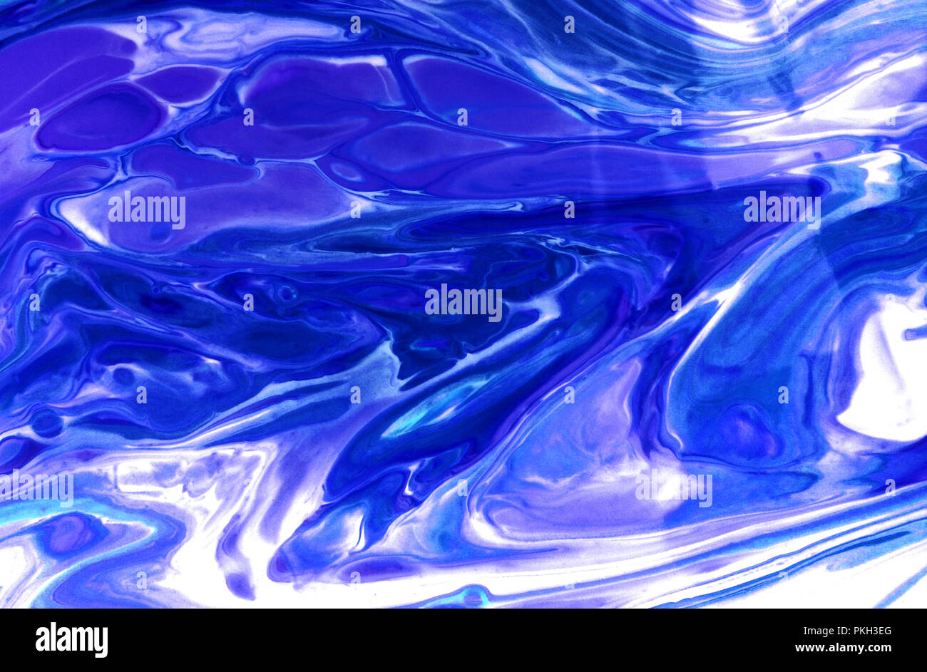 Marbled blue white abstract background liquid with flowing marble paint  texture Stock Photo - Alamy