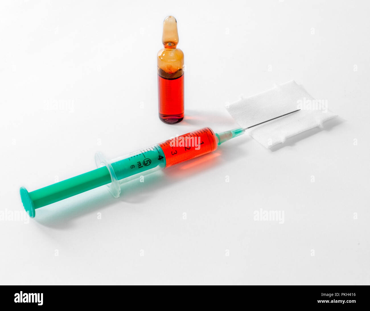A syringe with an ampoule Stock Photo Alamy