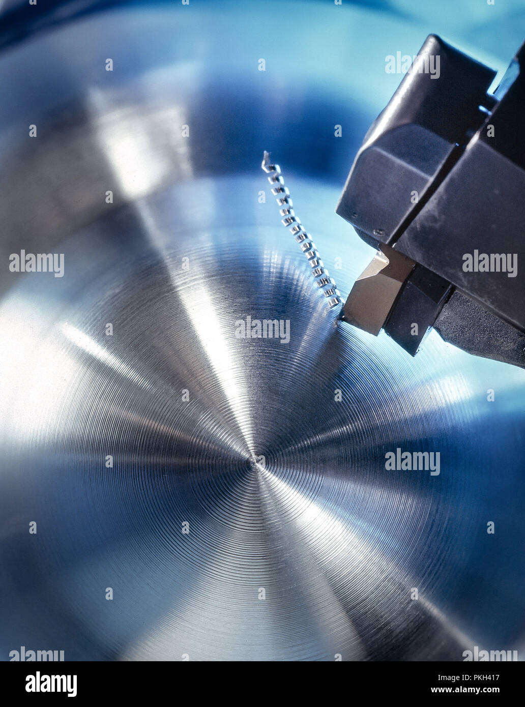 An iron spindle in the process of milling Stock Photo Alamy
