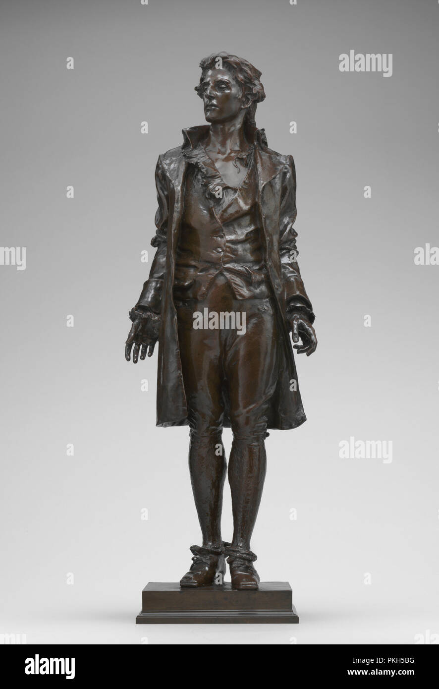 Nathan Hale. Dated: model 1889/1890, cast 1890. Dimensions: height: 71.1 cm (28 in.). Medium: bronze. Museum: National Gallery of Art, Washington DC. Author: Frederick William MacMonnies. Stock Photo