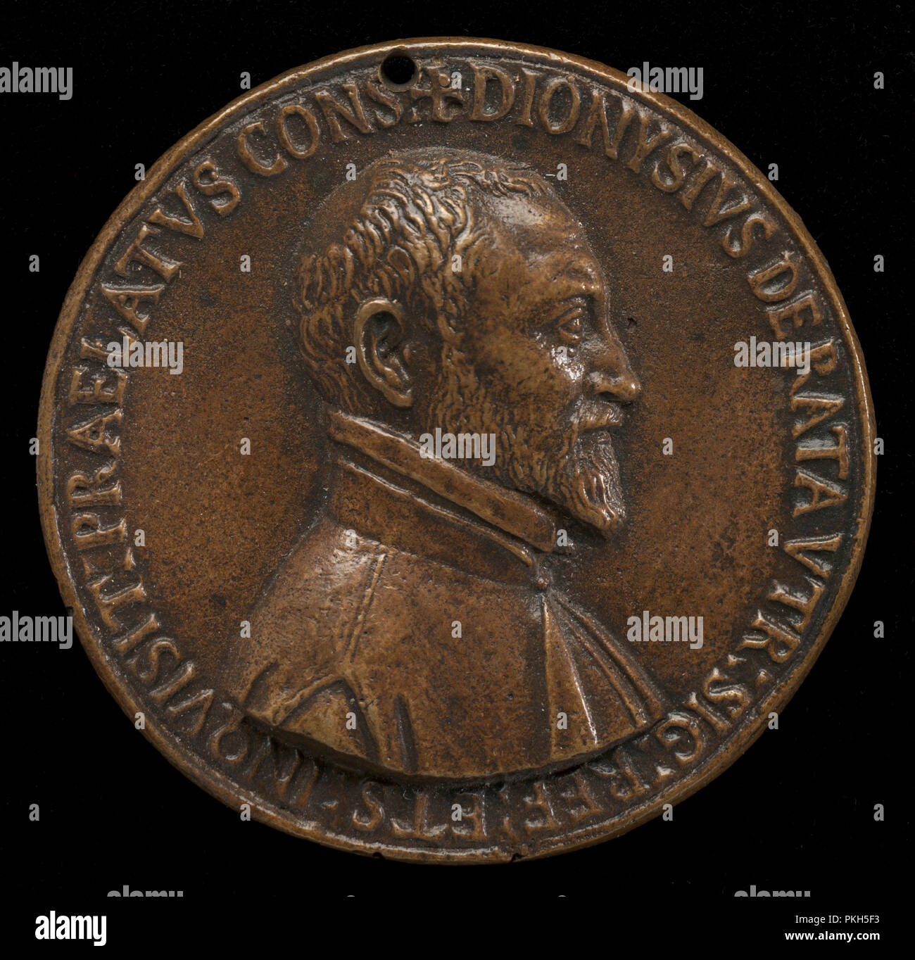 Dionisio Ratta of Bologna, died 1597 [obverse]. Dated: 1592. Dimensions: overall (diameter): 6.71 cm (2 5/8 in.)  gross weight: 122.05 gr (0.269 lb.)  axis: 11:00. Medium: bronze. Museum: National Gallery of Art, Washington DC. Author: Felice Antonio Casone. Stock Photo