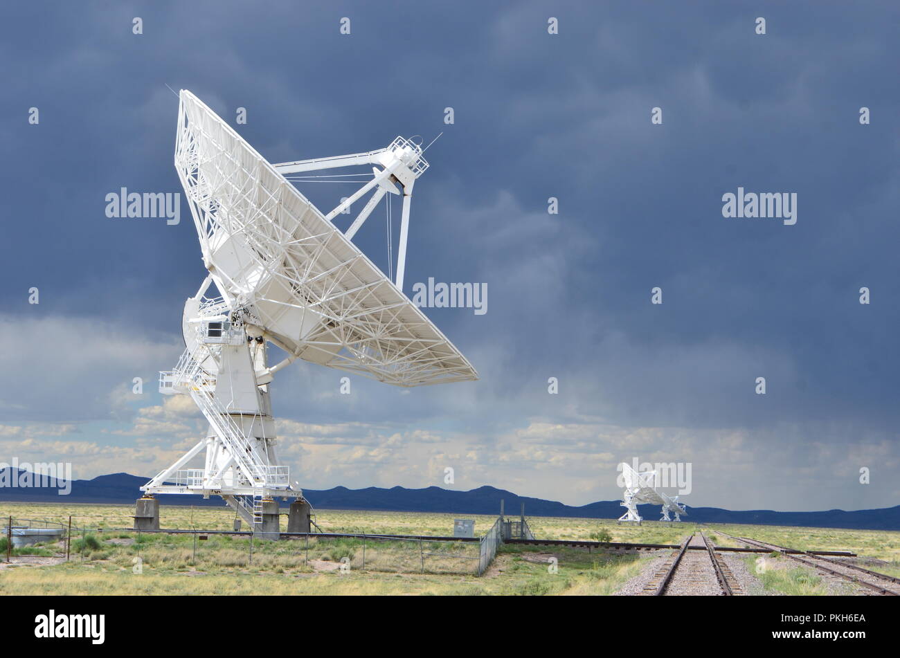 Very Large Array satellite dishes, New Mexico, USA Stock Photo