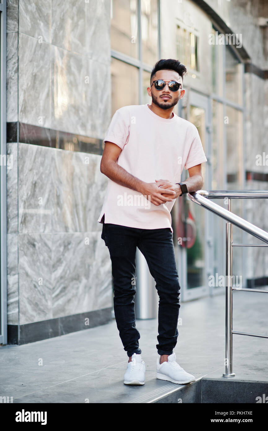 Portrait Of Young Stylish Indian Man Model Pose In Street. Stock Photo,  Picture and Royalty Free Image. Image 158417058.