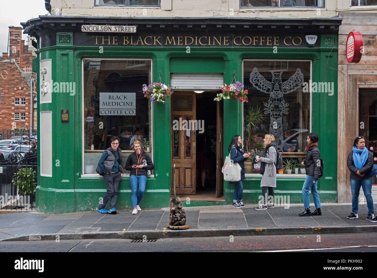 The Black Medicine Coffee Company, Nicolson Street, Edinburgh, Scotland, UK. Stock Photo