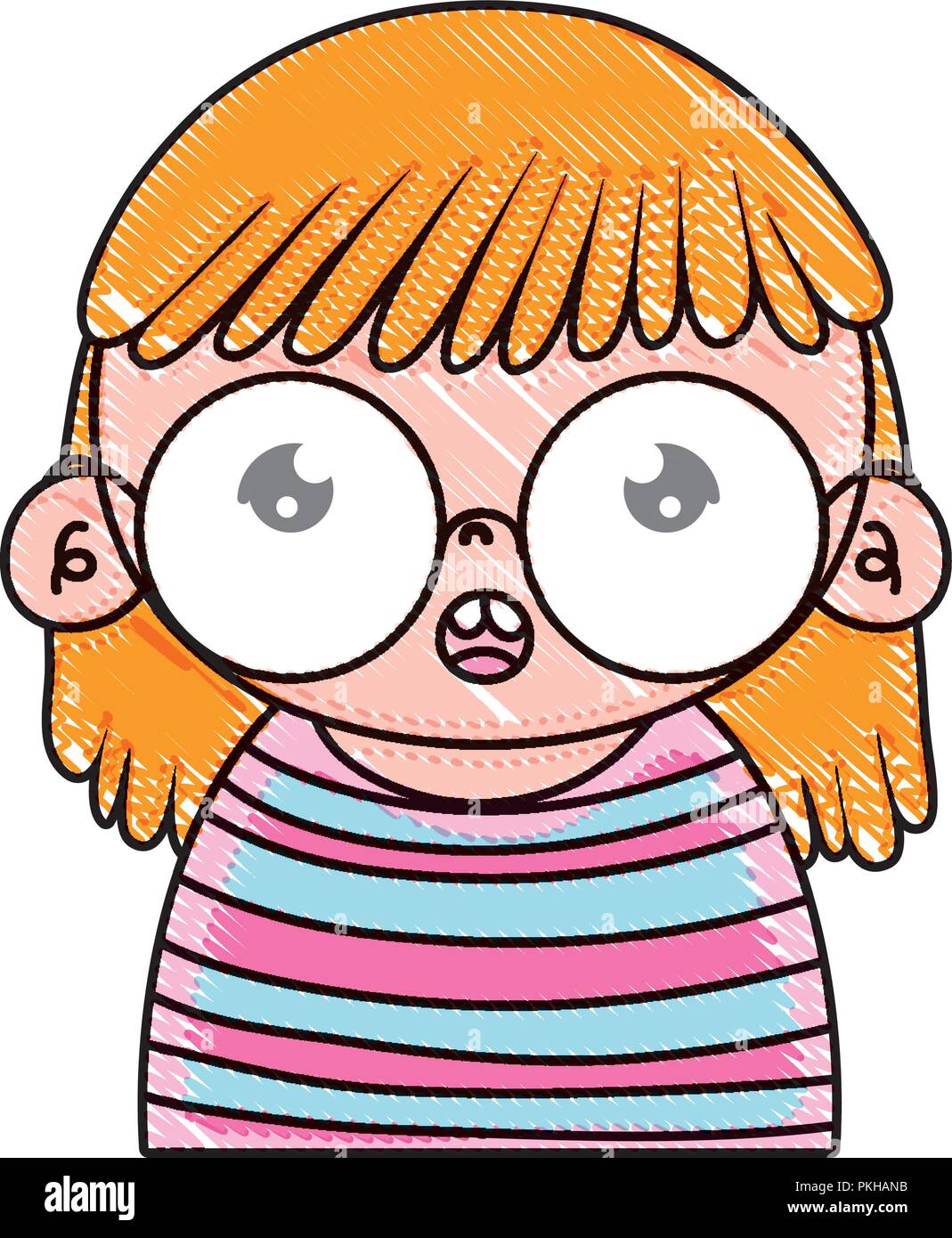 Girl wearing glasses Stock Vector Images - Alamy