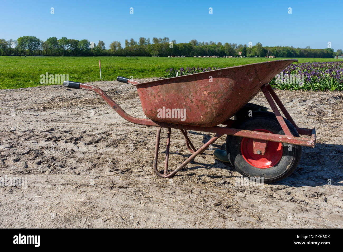Pulling wheelbarrow hi-res stock photography and images - Alamy