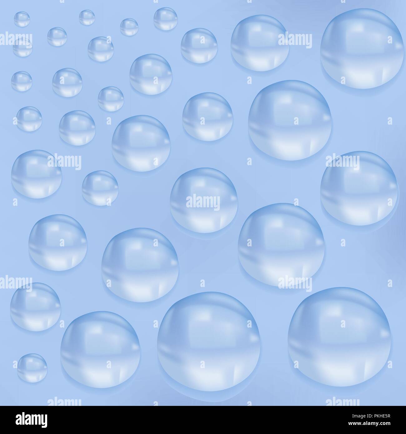 Water background with big water drops Stock Vector