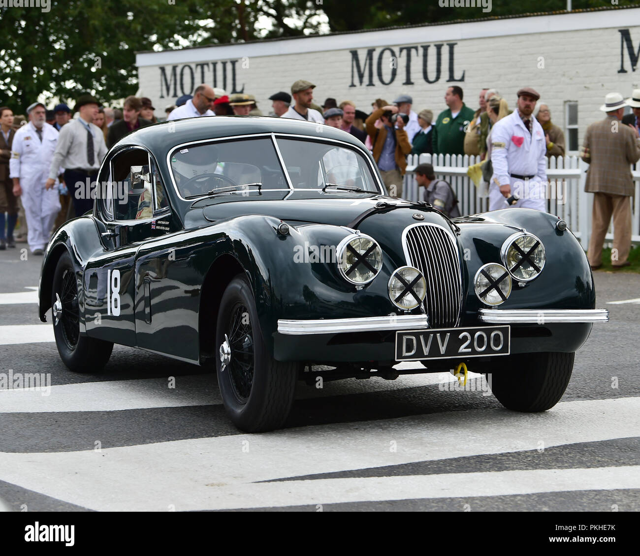 Chris Keith-Lucas, Jaguar XK120 FHC, Fordwater Trophy, Road going sports and GT cars, pre-1955, Goodwood Revival 2018, September 2018, automobiles, ca Stock Photo