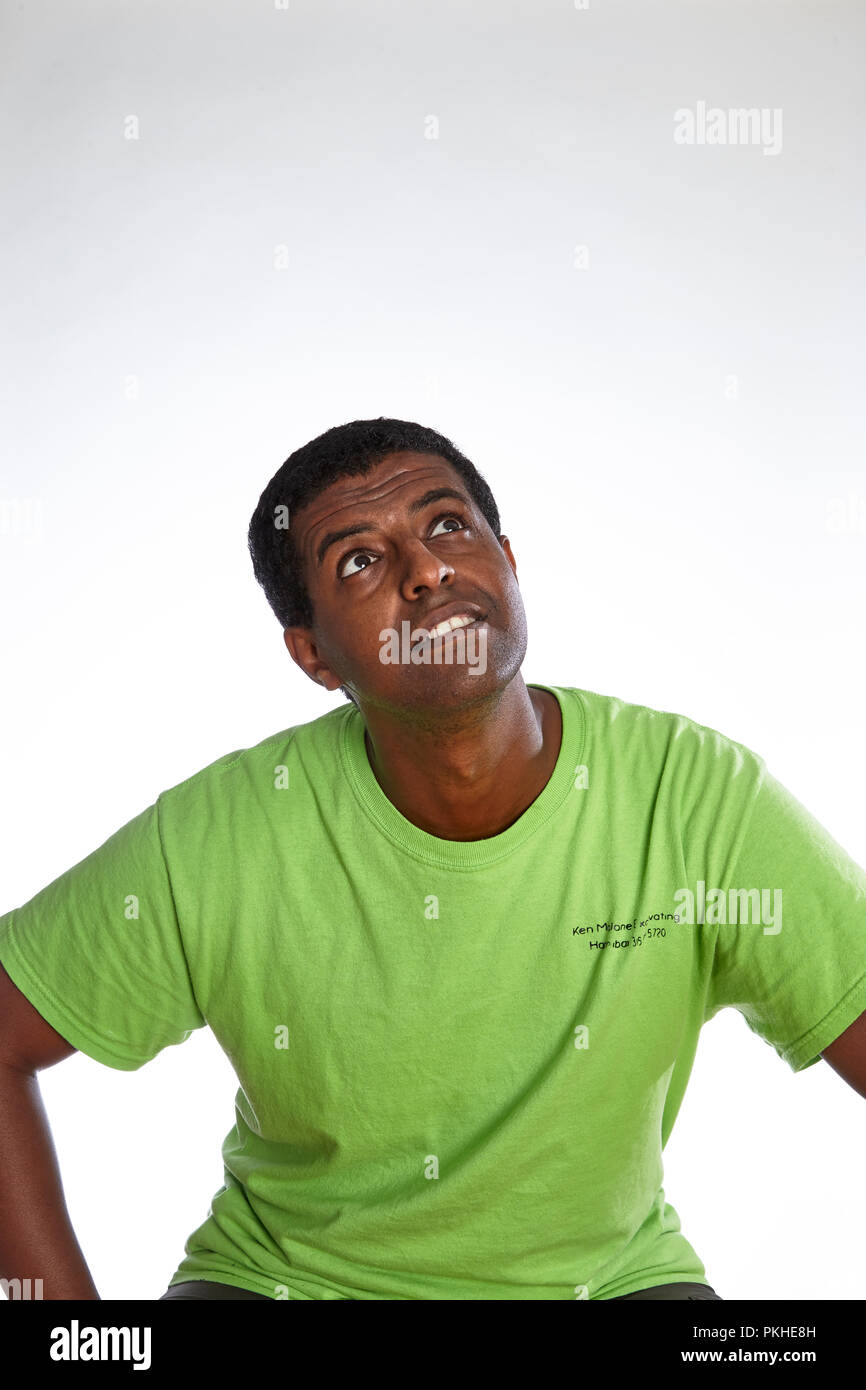 black man making faces Stock Photo