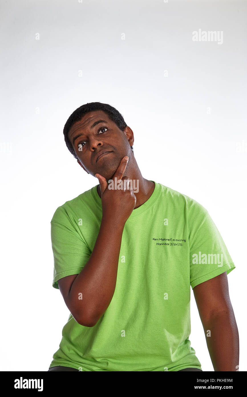 black man making faces Stock Photo