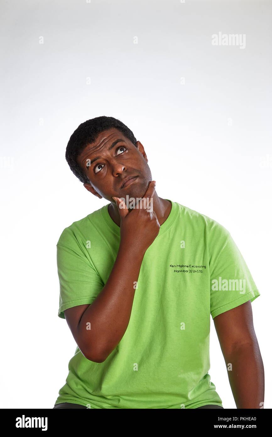 black man making faces Stock Photo