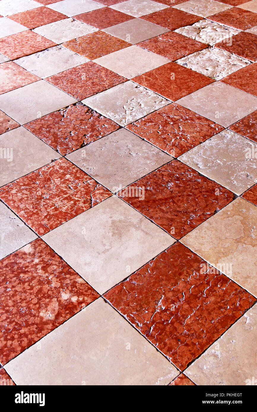 Red white marble floor in Venice Stock Photo - Alamy