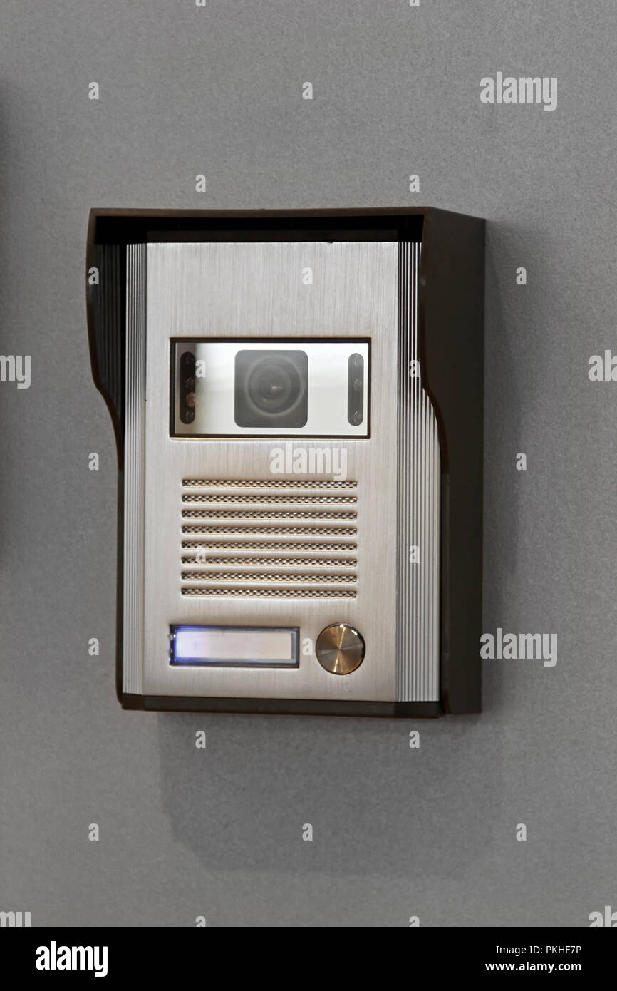 Exterior box for home video communication Stock Photo Alamy