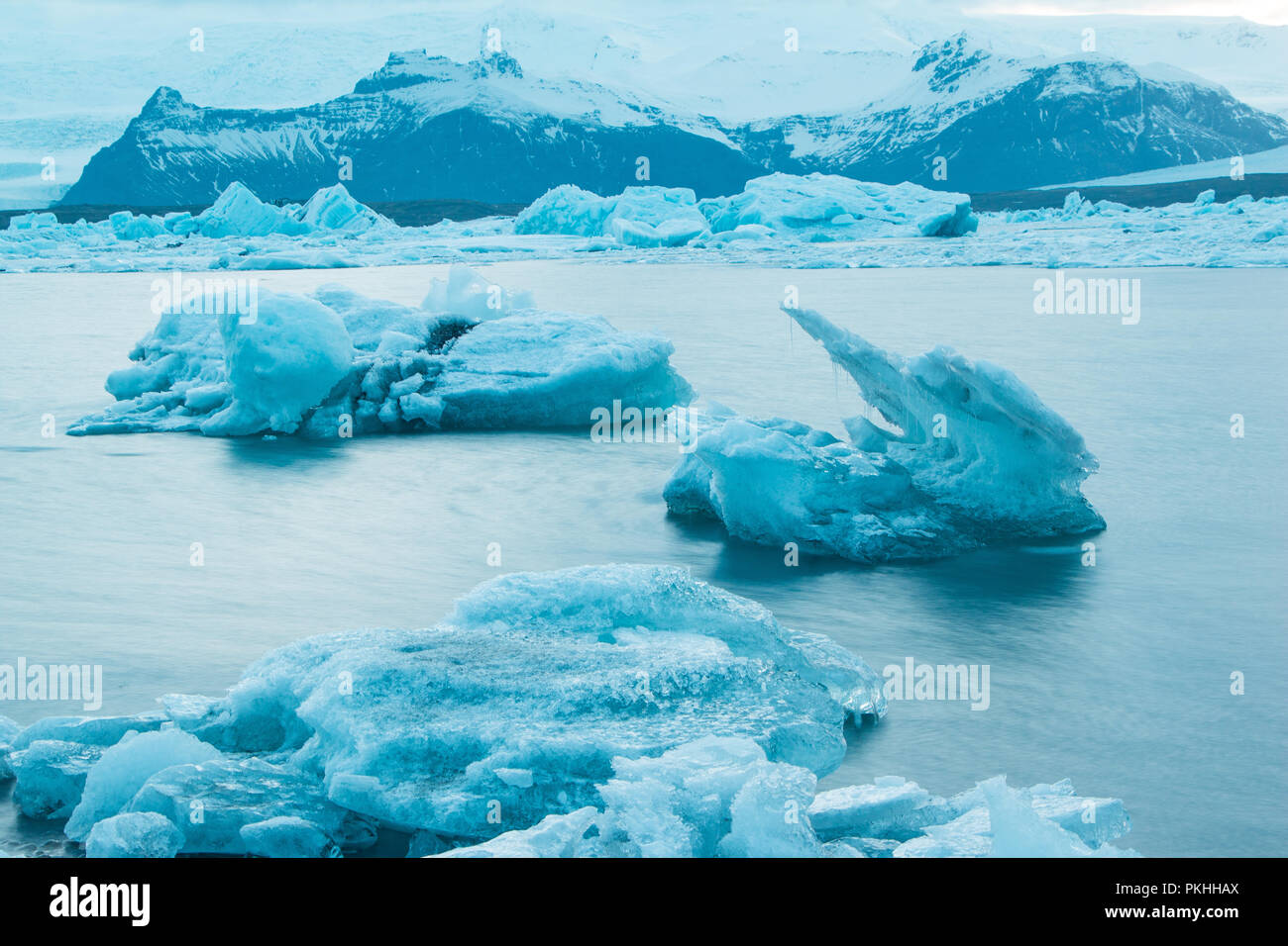 Glacier Lagoon in jokulsarlon Stock Photo