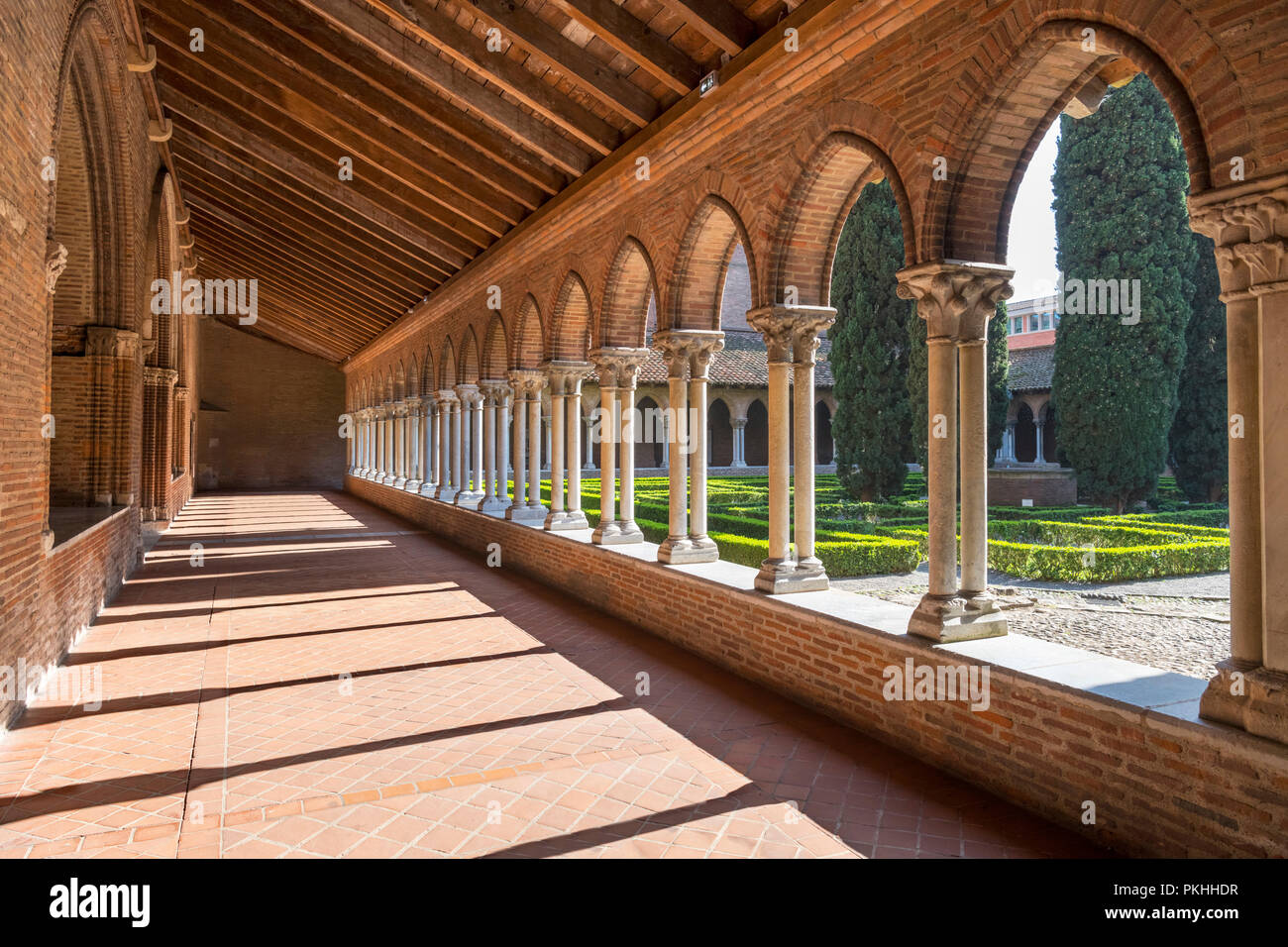 Cloisters of the Church of the Jacobins, Toulouse, Languedoc, France Stock Photo