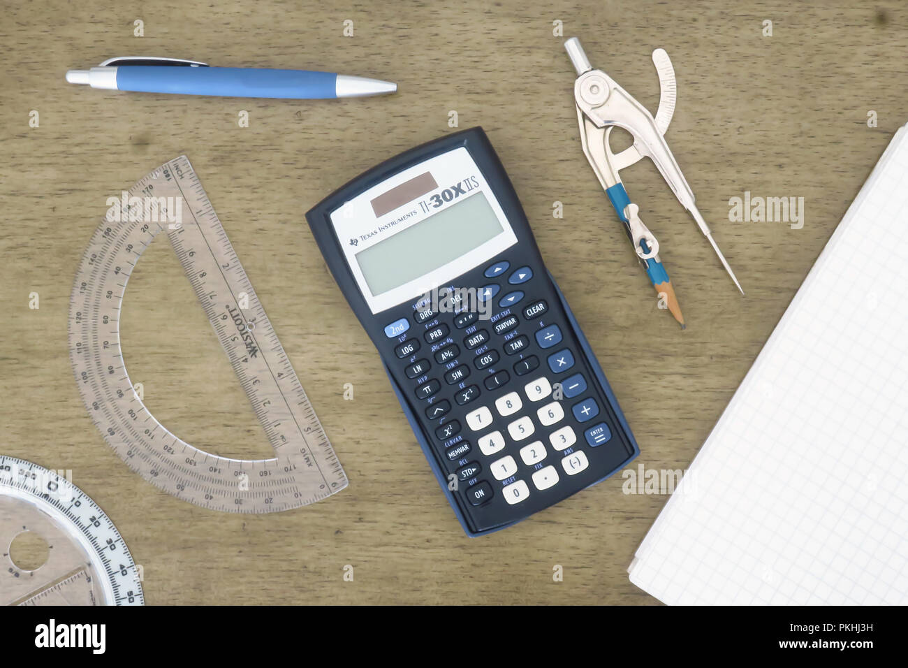 Calculator graph paper hires stock photography and images Alamy
