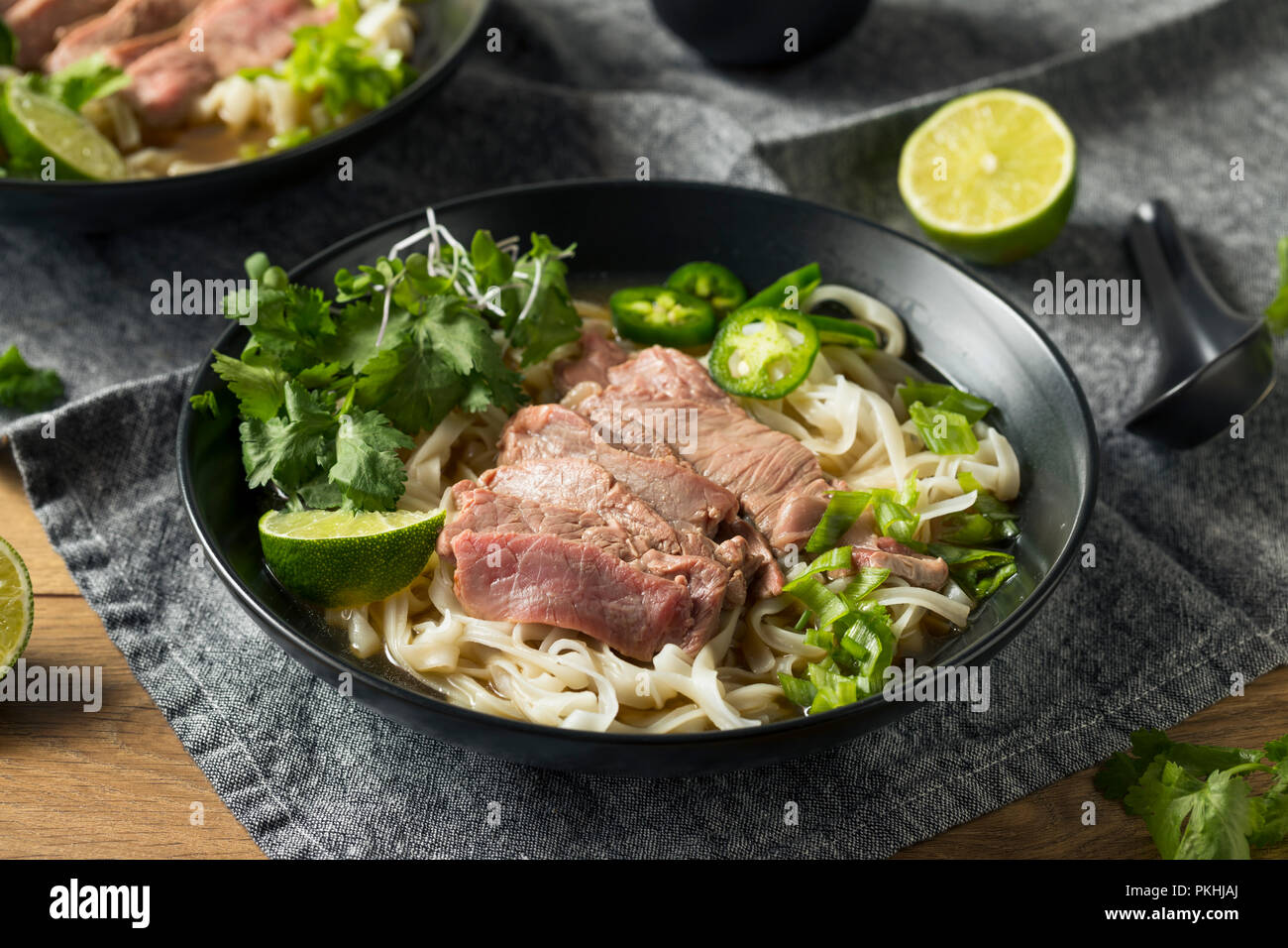 Homemade Beef Vietnamese Pho Soup with Veggies Stock Photo - Alamy