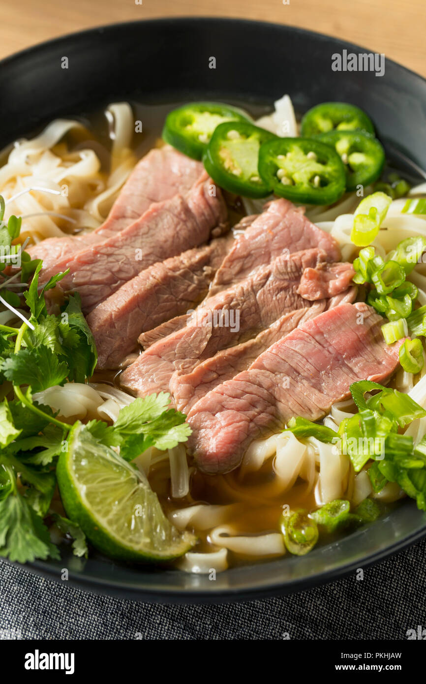 Homemade Beef Vietnamese Pho Soup with Veggies Stock Photo - Alamy
