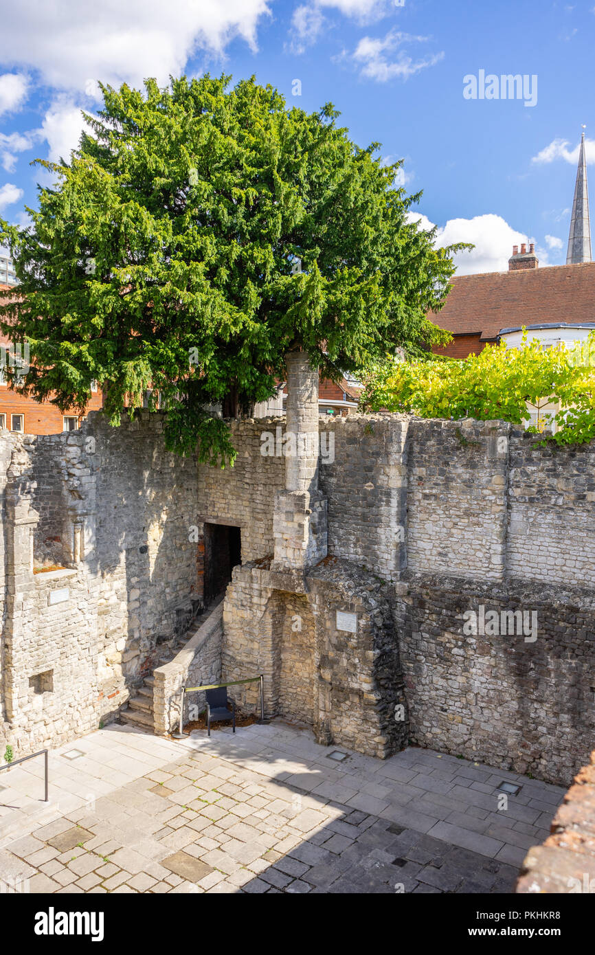 King John's Palace, a ruined Norman merchant's house located in the Old Town Walls in Southampton, Old Town, England, UK Stock Photo