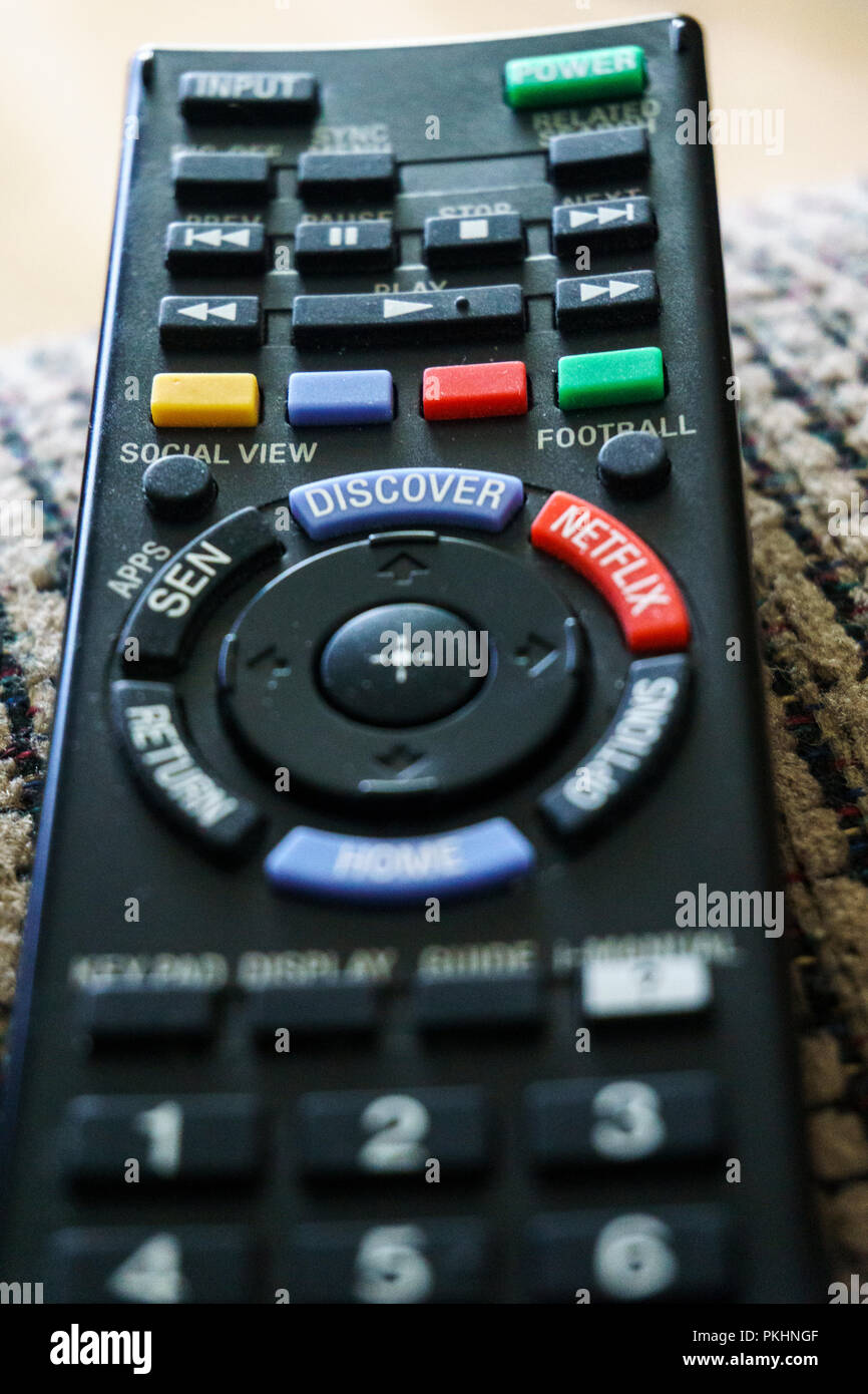 Television Remote control device Stock Photo Alamy