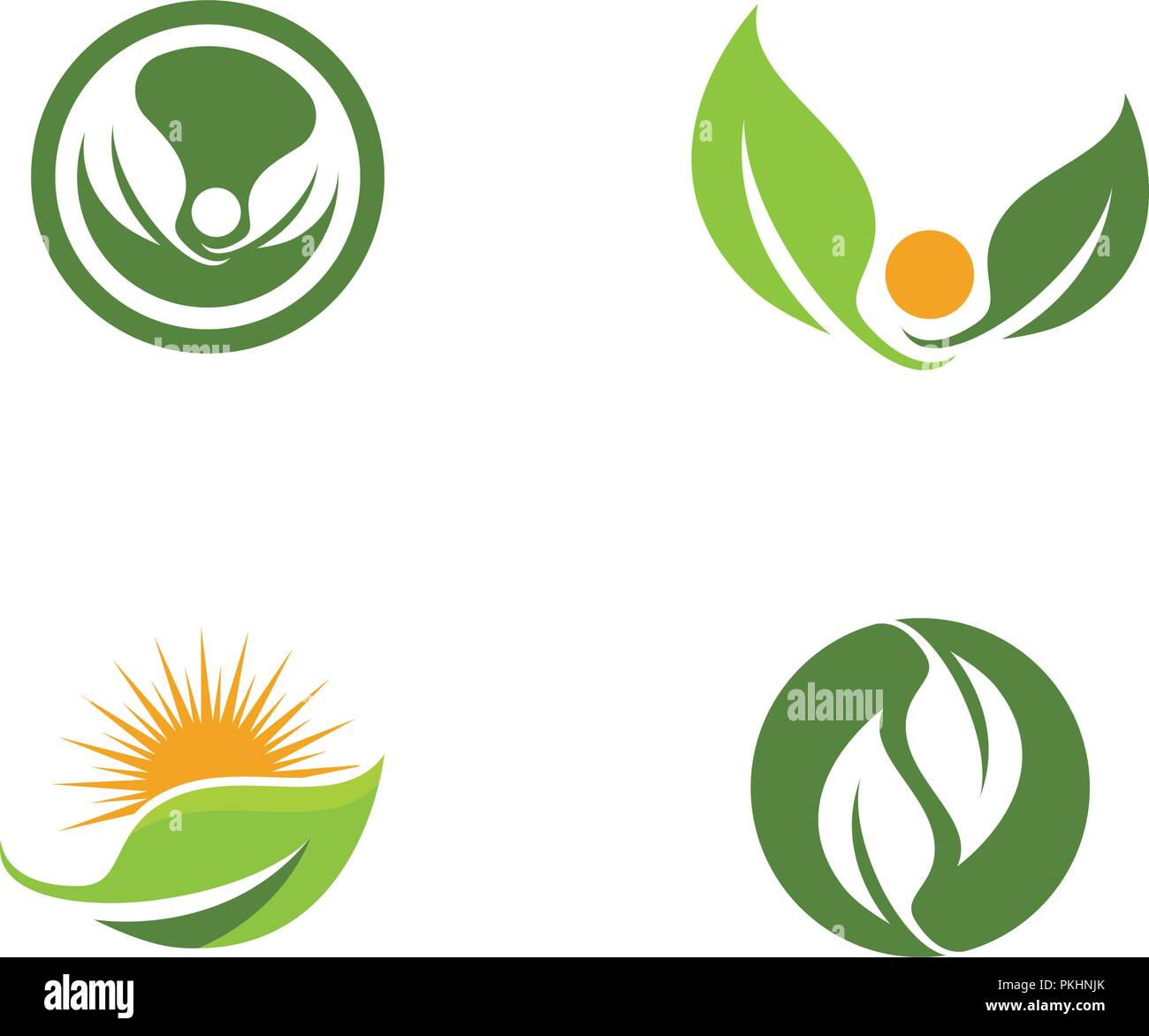 Logos of green Tree leaf ecology nature element vector Stock Vector ...