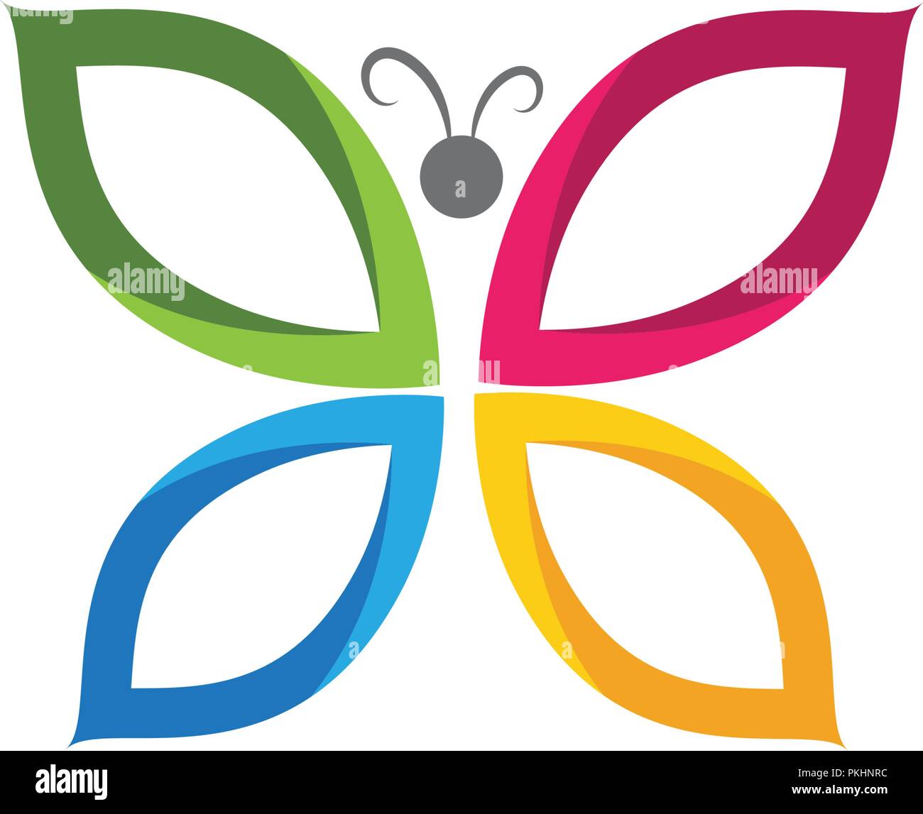 Beauty Butterfly Logo Template Vector icon design Stock Vector