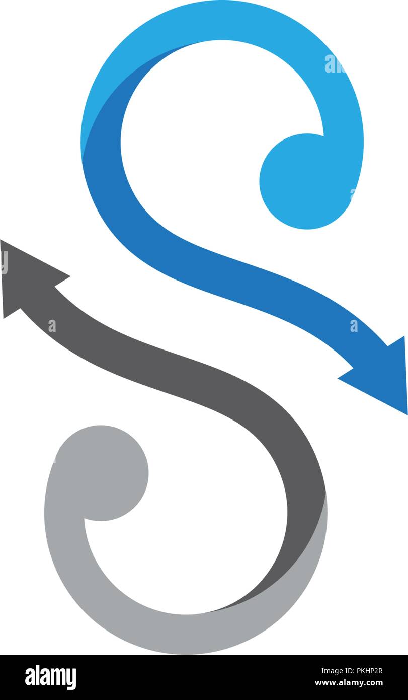 S Letter Arrow vector illustration icon Logo Template design Stock ...
