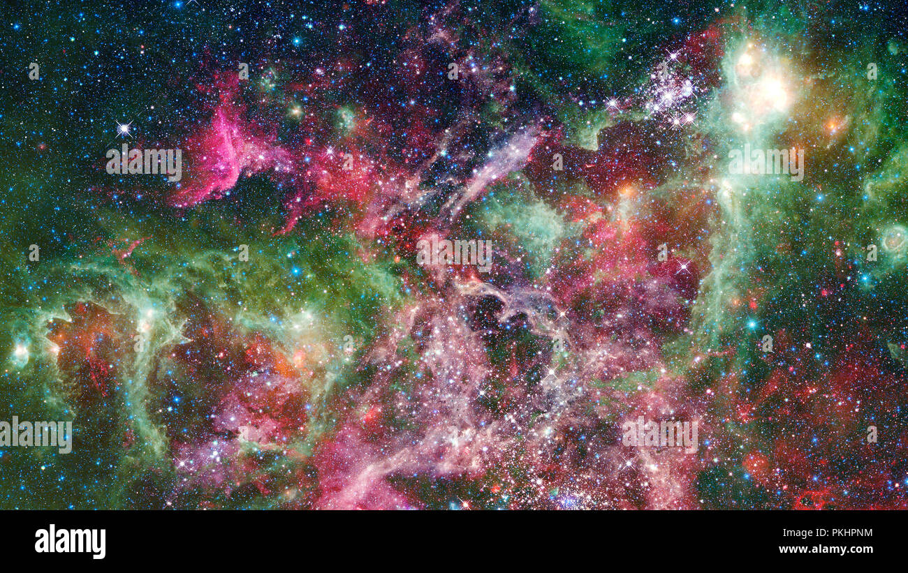 Night sky with stars and nebula. Elements of this image furnished by ...