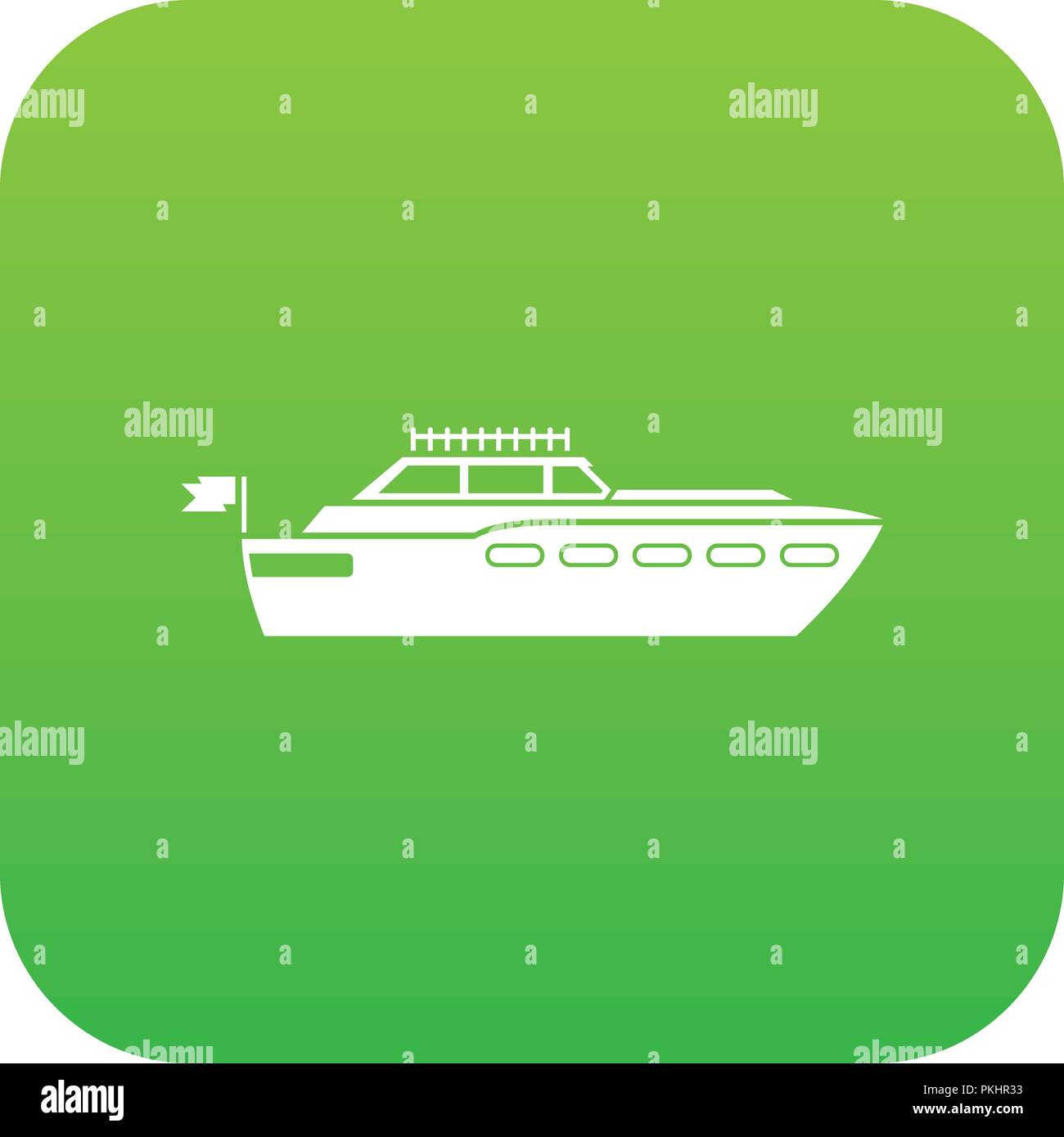 Big yacht icon digital green Stock Vector Image & Art - Alamy