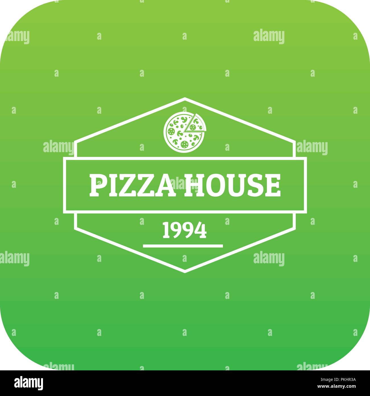 Pizza house icon green vector Stock Vector Image & Art - Alamy