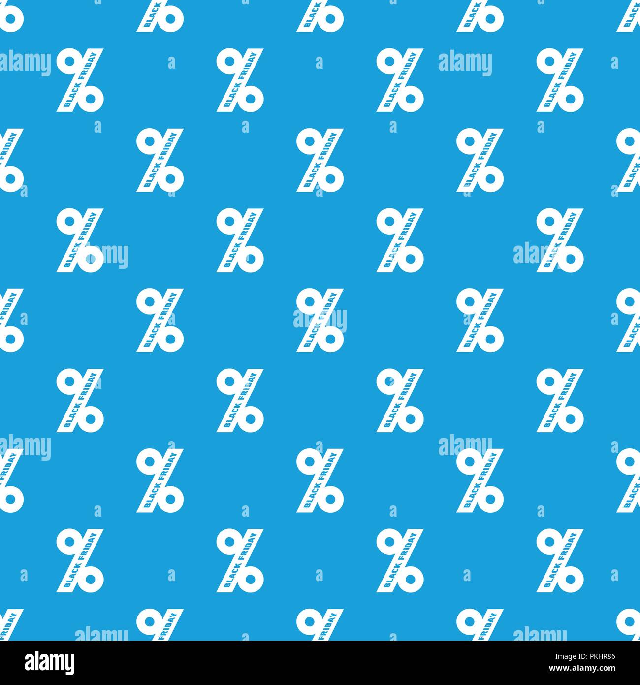 Percentage of black friday pattern vector seamless blue Stock Vector