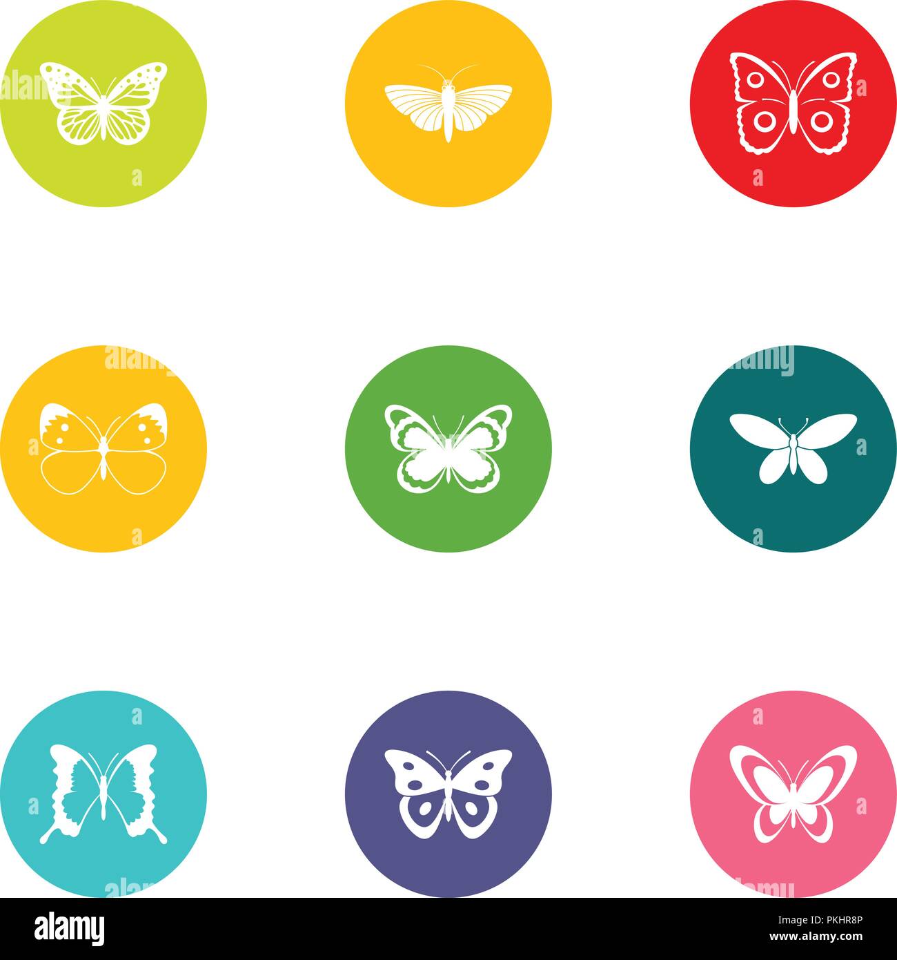 Insects flying icons set, flat style Stock Vector Image & Art - Alamy