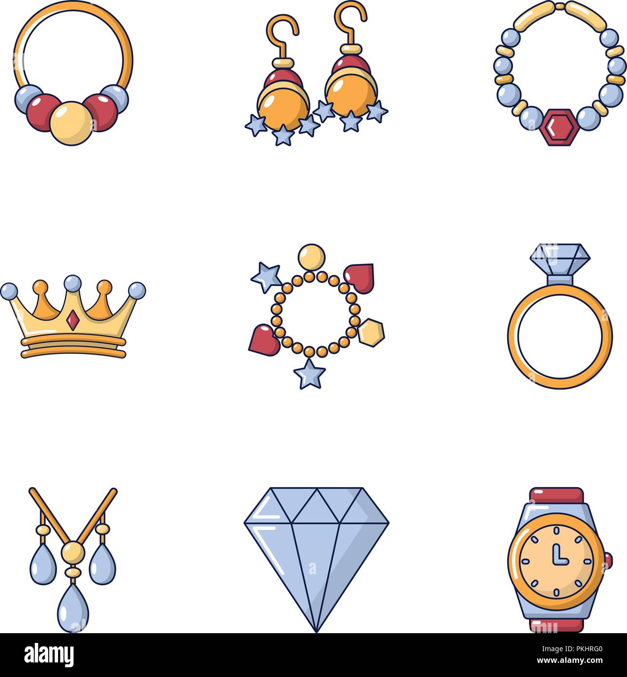 Woman diamond icons set, cartoon style Stock Vector Image & Art - Alamy