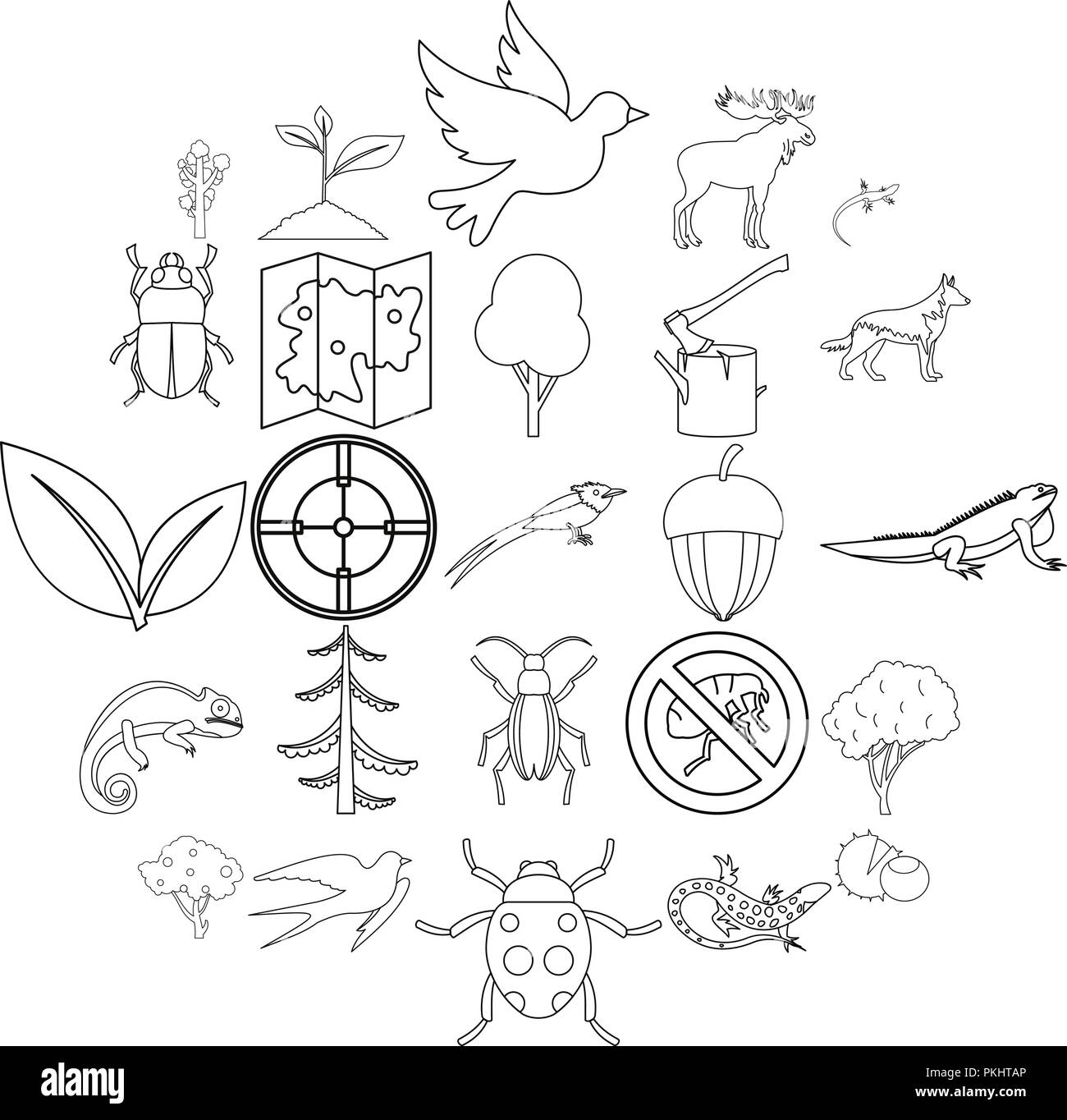 Locality icons set, outline style Stock Vector Image & Art - Alamy