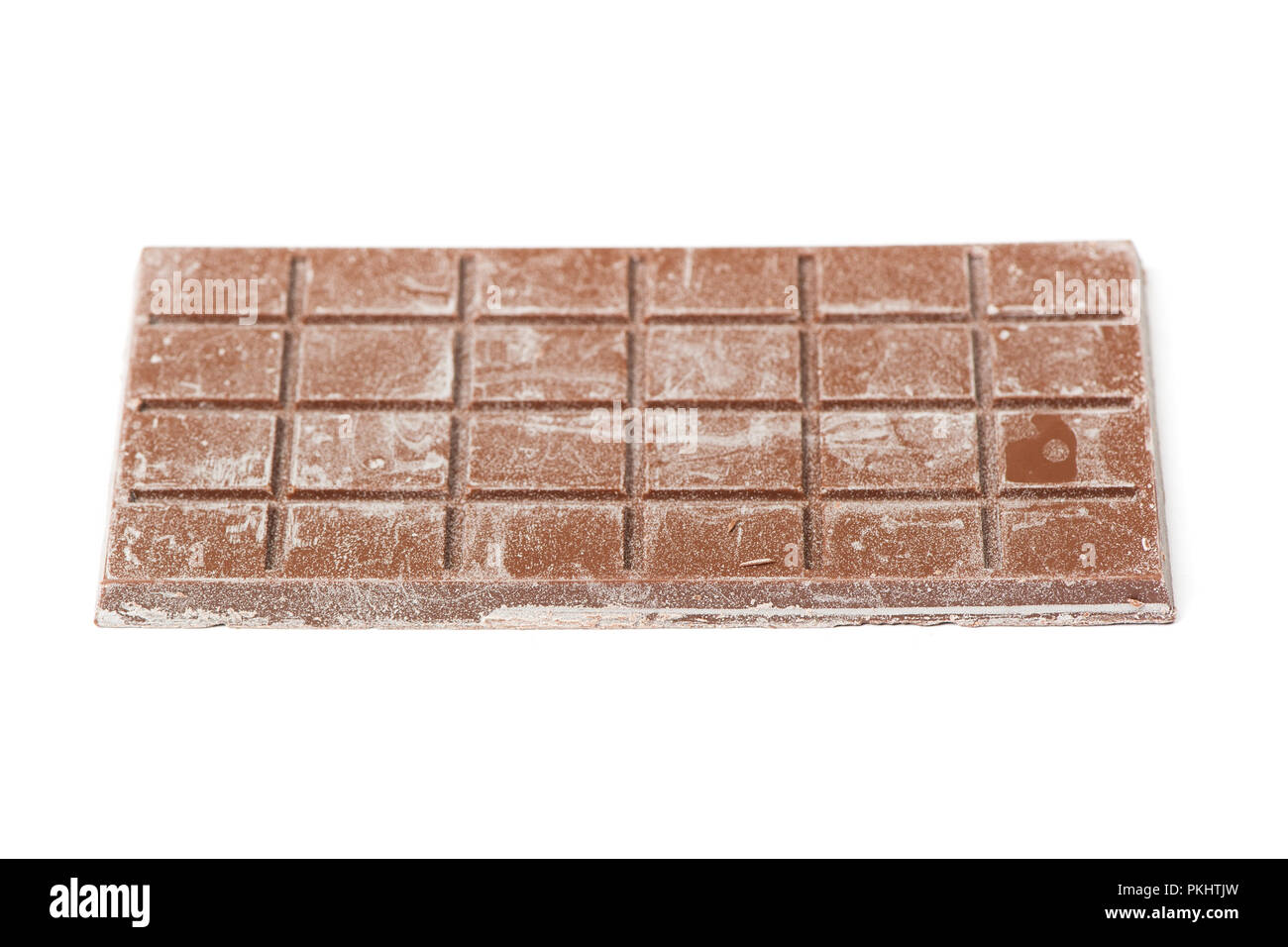 Close up of bad chocolate bar isolated on white background Stock Photo Alamy