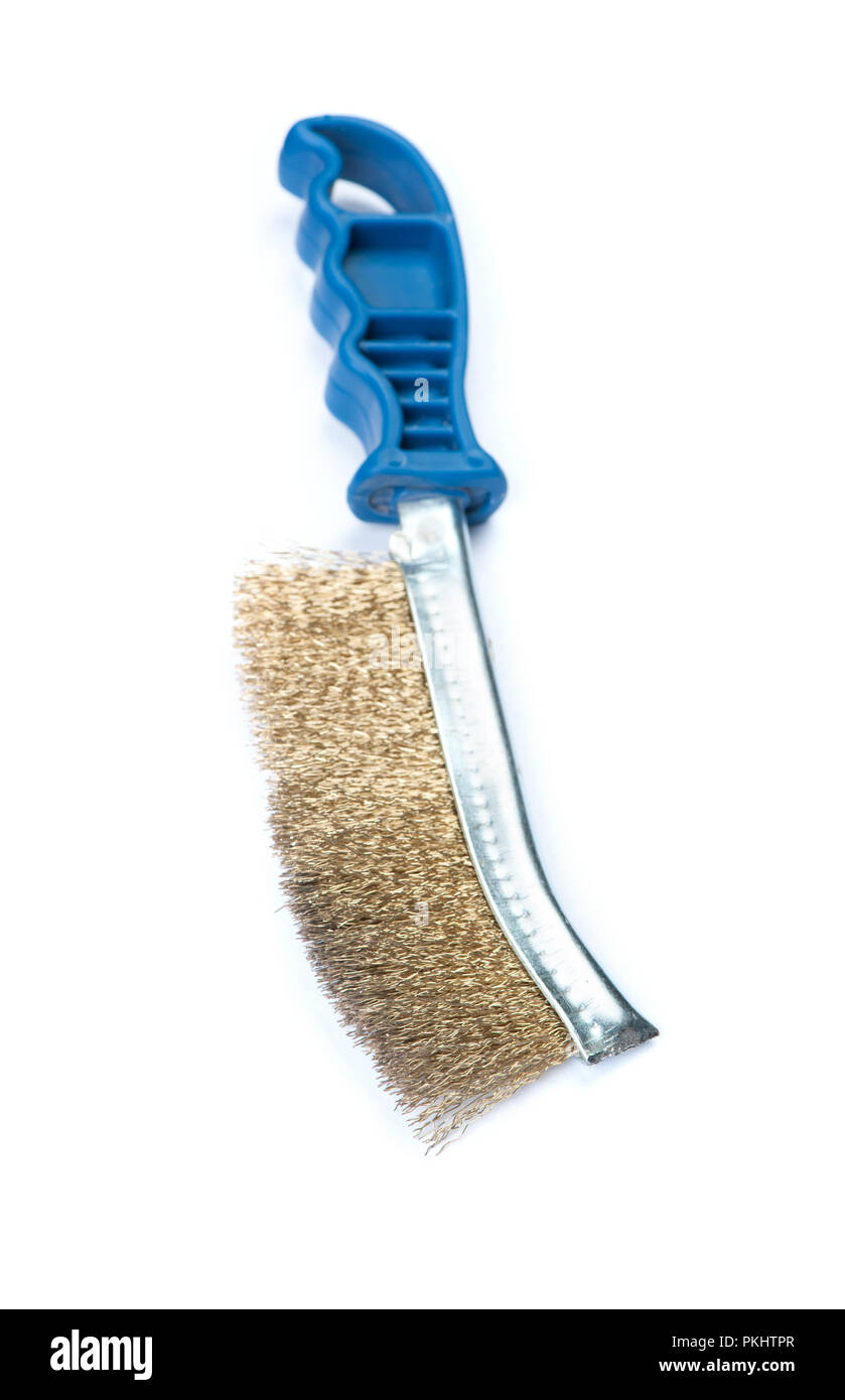 Metal brush grinder isolated on white background Stock Photo