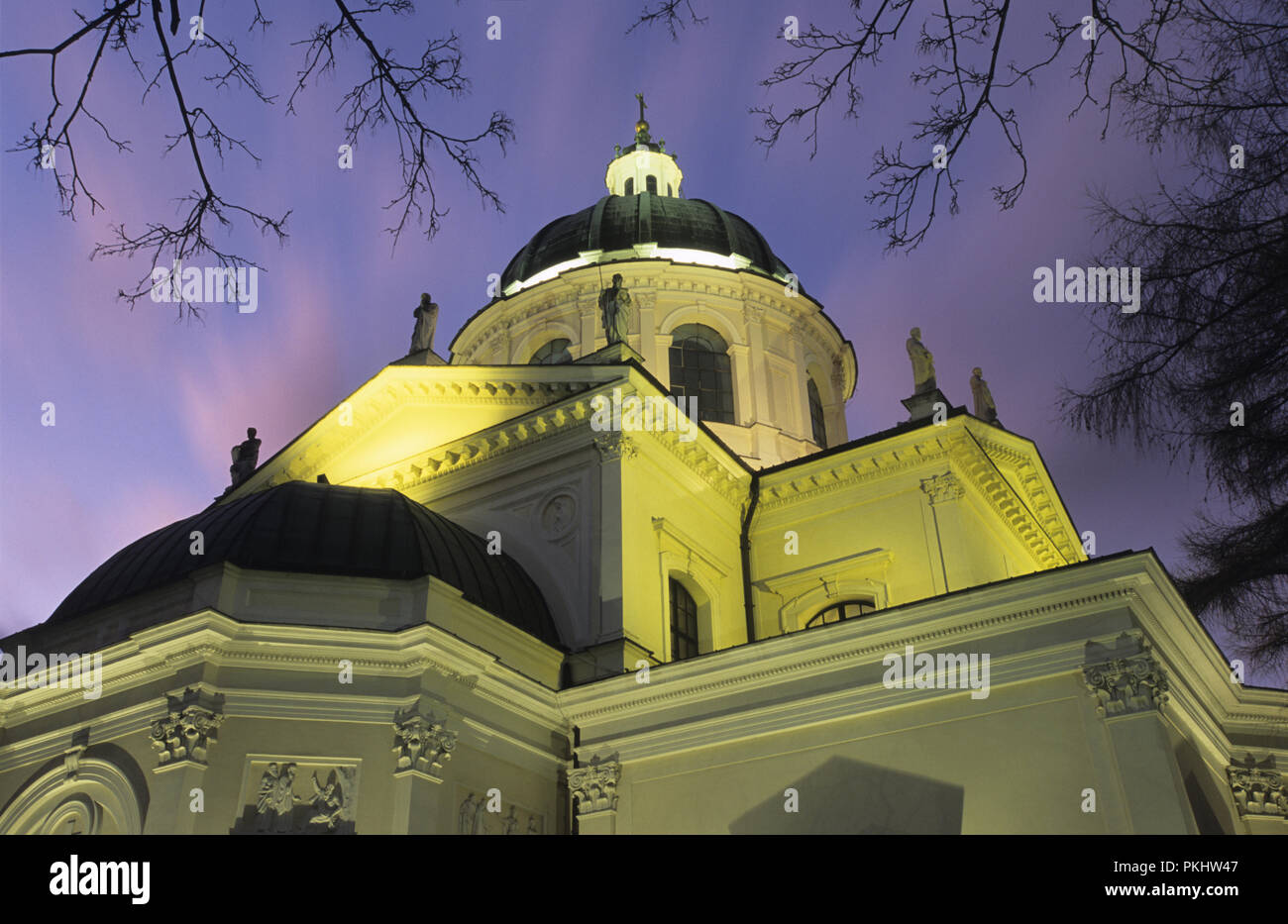 St Anne's Church near Wilanow Palace in Warsaw Poland. Built 1780s picture taken March 2008 Stock Photo