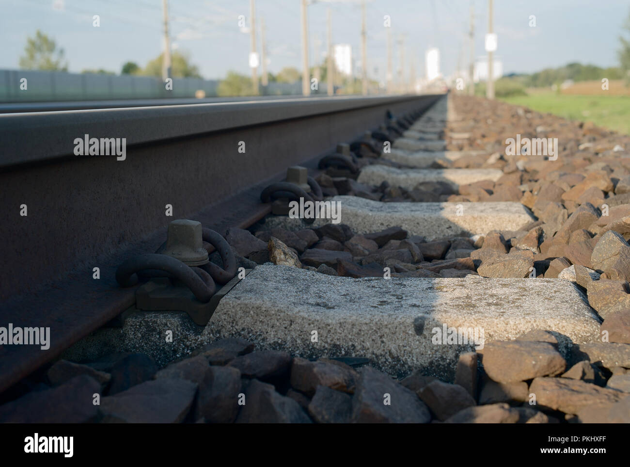 Steel railroad track hires stock photography and images Alamy