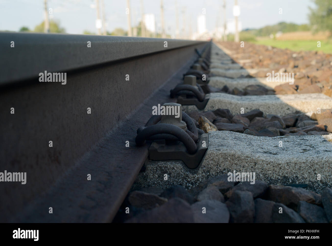 Steel railroad track hires stock photography and images Alamy