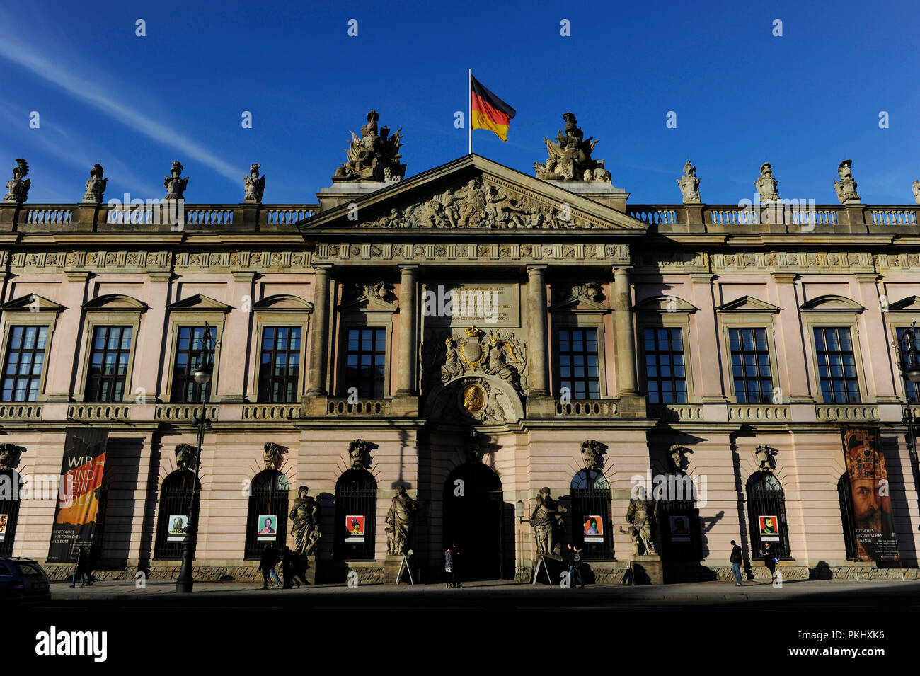 Germany. Berlin. German Historical Museum 'Deutsches Historisches Museum', located in the Old Arsenal ' Zeughaus', built between 1695-1730 in Baroque style. Main facade. Stock Photo