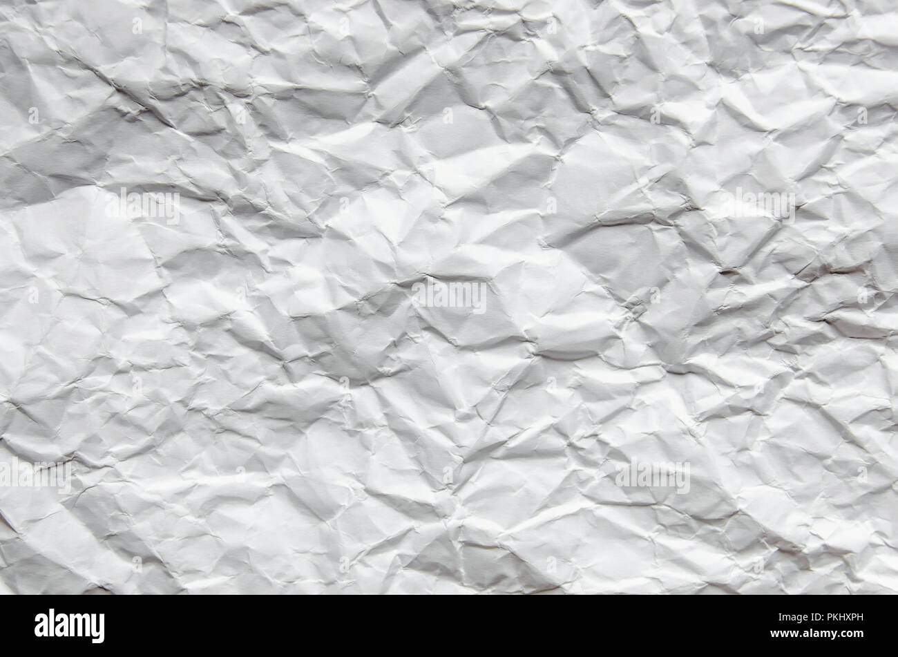 Textured Blank Crumpled Paper Of White Color Stock Photo