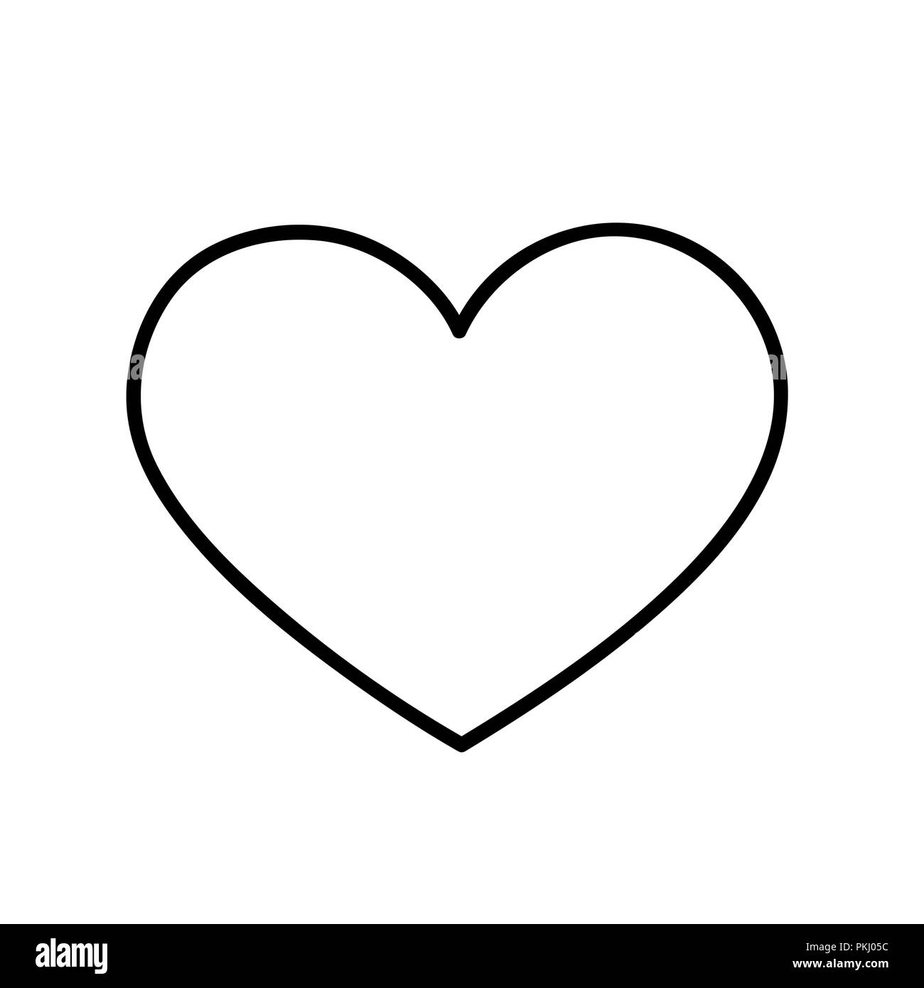 heart outline icon isolated vector illustration EPS10 Stock Vector